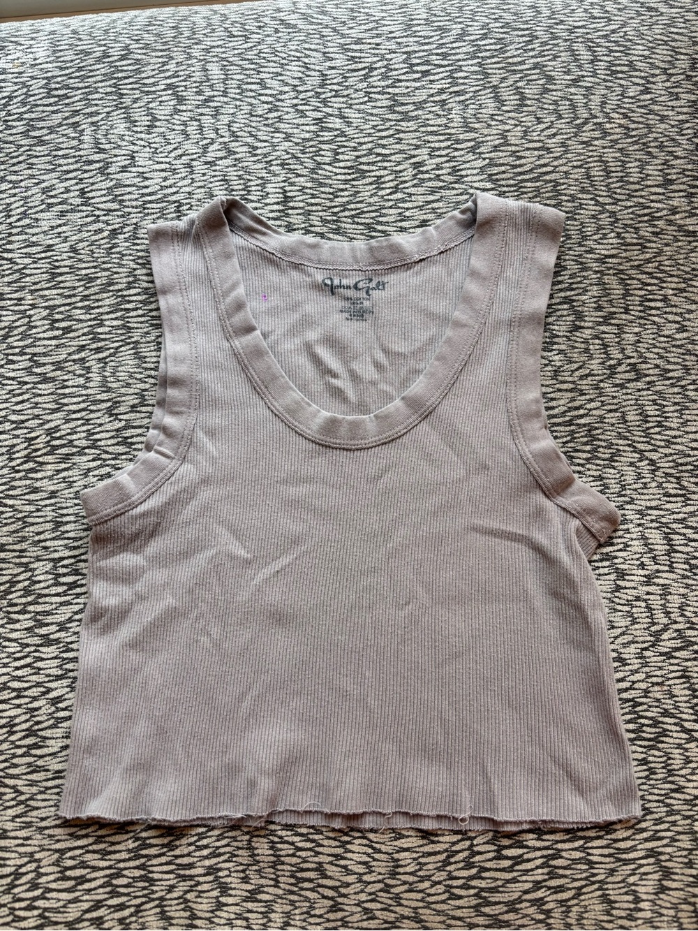 Purple Cropped Brandy Tank
